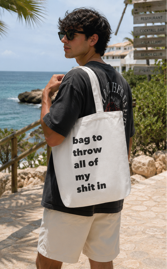 Bag to throw all my shit in Tote Bag Zipper