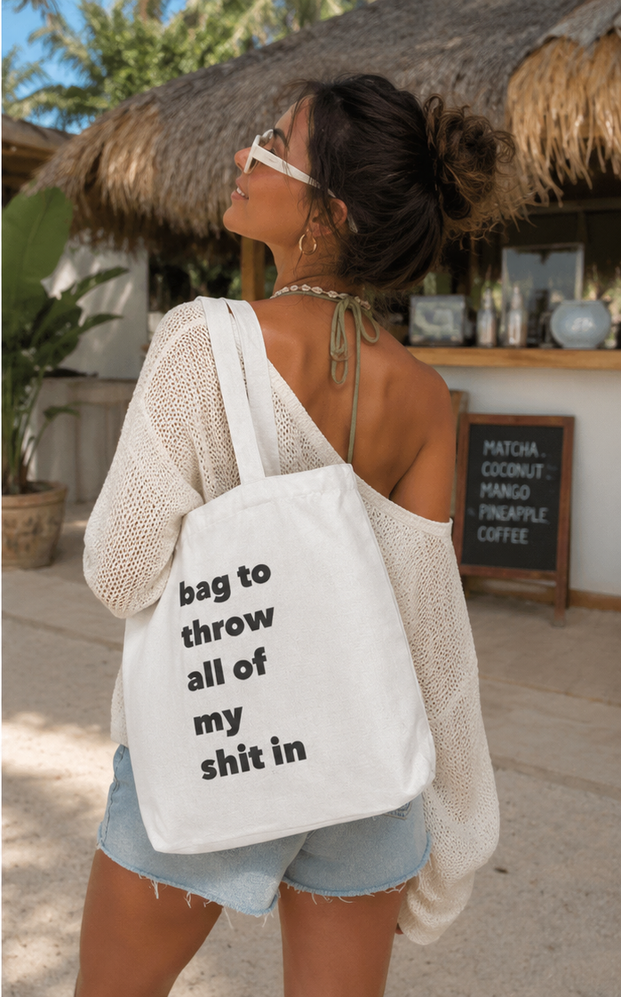 Bag to throw all my shit in Tote Bag Zipper